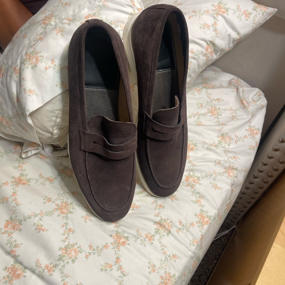 Elegant Dark Brown Suede Loafers